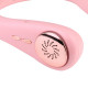 2400mAh with Lights Neckband Bladeless Lazy Fan Neck Hanging Cooler USB Rechargeable - Pink