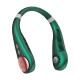 2400mAh with Lights Neckband Bladeless Lazy Fan Neck Hanging Cooler USB Rechargeable - Green