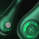 2400mAh with Lights Neckband Bladeless Lazy Fan Neck Hanging Cooler USB Rechargeable - Green