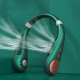 2400mAh with Lights Neckband Bladeless Lazy Fan Neck Hanging Cooler USB Rechargeable - Green