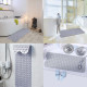 Non Slip Shower Mat Strong Suction Anti-Mold Rubber Mat 40x100cm - Grey