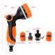 10 Patterns Water Spray Gun Garden Hose Nozzle with Soft Handle