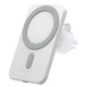 15W Mag-safe Air Vent Car Charger for iPhone 12/13/14 Series - White