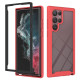 360 Full Body Slim Armor Case with Front Frame for Samsung Galaxy S22 Ultra - Red