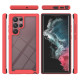 360 Full Body Slim Armor Case with Front Frame for Samsung Galaxy S22 Ultra - Red