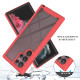 360 Full Body Slim Armor Case with Front Frame for Samsung Galaxy S22 Ultra - Red