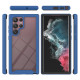 360 Full Body Slim Armor Case with Front Frame for Samsung Galaxy S22 Ultra - Blue