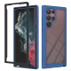 360 Full Body Slim Armor Case with Front Frame for Samsung Galaxy S22 Ultra - Blue