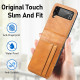 PU Leather Hybrid Hard PC Wallet Flip Case with Card Slots for Samsung Galaxy Z Flip 4 5G - Yellow