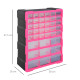 DURHAND 39 Drawers Parts Organiser Wall Mount Tools Storage Cabinet Small Nuts Bolts Garage Clear