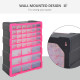 DURHAND 39 Drawers Parts Organiser Wall Mount Tools Storage Cabinet Small Nuts Bolts Garage Clear