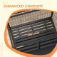 PawHut Heavy Duty Dog Crate on Wheels w/ Bowl Holder, Removable Tray, Openable Top, Detachable Door, for M, L Dogs