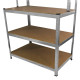 2 x 90cm Galwix &amp; Galwix Workbench Shelving Unit &amp; Mallet