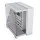 Corsair 6500X Dual Chamber Gaming Case w/ Glass Side &amp; Front, ATX, Mesh Panels, USB-C, Asus BTF Compatible, White