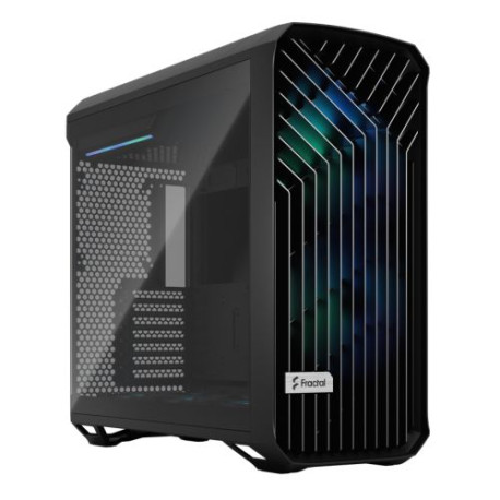 Fractal Design Torrent (RGB Light TG) Gaming Case w/ Light Tint Glass Windows, E-ATX, 5 ARGB Fans, Fan Hub, RGB Strip on PSU Shr