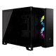 Corsair 2500X RGB Dual Chamber Gaming Case w/ Glass Side &amp; Front, Micro ATX, 2x RGB Fans, Mesh Panels, USB-C, Asus BTF Compatibl