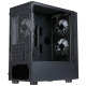 CiT Slammer Gaming Case w/ Glass Side, Micro ATX, Mesh Front, 3 ARGB Fans, LED Control Button, 240mm Radiator Support