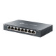 TP-LINK (TL-RP108GE) 8-Port Gigabit Managed Reverse PoE Switch, 7 PoE Input &amp; 1 PoE Output, DC Output, Metal Casing