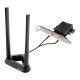 Asus (PCE-BE92BT) BE9400 Wi-Fi 7 Tri-Band PCI Express Adapter, Bluetooth 5.4, WPA3, External Base/Antennas