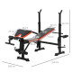 Adjustable Weight Bench with Leg Developer Barbell Rack for Weight Lifting and Strength Training Multifunctional Workout Station