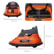 Bumper Car, 360° Rotation Spin 12V Kids Electric Car with Lights, Music, for Ages 1.5-5 Years - Orange