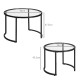 Two-Piece Nest of Glass-Top Coffee Tables