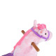 Plush Walking Horse Ride On Toy with Wheels and Realistic Sounds Rocking Horse for Girls Boys 3+ Years Old, 50cm Tall, Pink