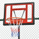 Portable Basketball Hoop Stand 160-210cm Adjustable Height Sturdy Rim Hoop w/ Large Wheels Stable Base &amp; Net Free Standing