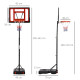 Portable Basketball Hoop Stand 160-210cm Adjustable Height Sturdy Rim Hoop w/ Large Wheels Stable Base &amp; Net Free Standing