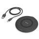 Hama QI-FC15 Wireless Charging Pad, 15W, USB-C, Non-Slip Rubber