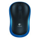 Logitech M185 Wireless Notebook Mouse, USB Nano Receiver, Black/Blue