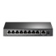 TP-LINK (TL-SF1009P) 9-Port 10/100 Unmanaged Desktop Switch, 8 Port PoE+, Steel Case