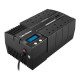 CyberPower BRICs 1000VA Line Interactive UPS, 600W, LCD Display, 6x UK Plug, AVR Energy Saving, Wall Mountable