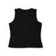 Womens High Neck Ribbed Knit Tank Tops Slim Fitted Vests Sleeveless Tees Shirts for Summer - Black XL