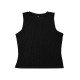 Womens High Neck Ribbed Knit Tank Tops Slim Fitted Vests Sleeveless Tees Shirts for Summer - Black XL