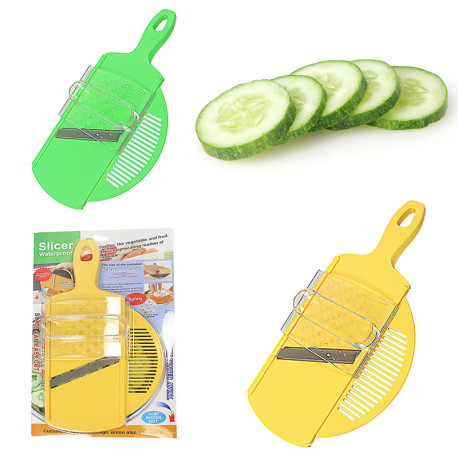 Plastic Vegetable Slicer Flat Mandoline Slicer - Random Colour