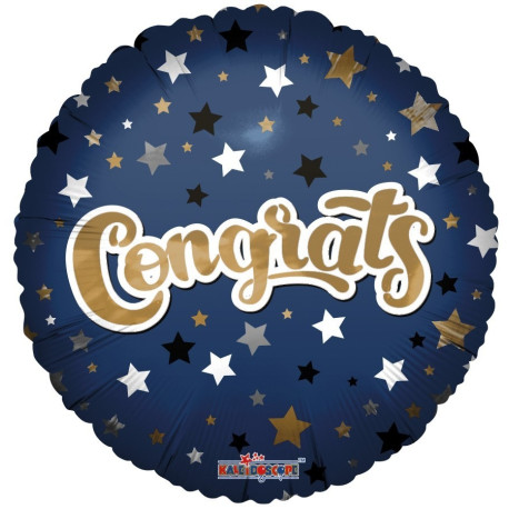 Congrats Blue Star Balloon (18 Inch)