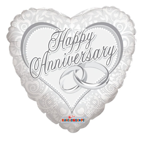 Happy Anniversary Rings Balloon