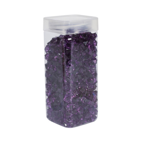 Small Purple Acrylic Stone in Square Jar (320gr)