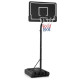 2.7-3.2 m Outdoor Basketball Hoop System with Fillable Base and Wheels