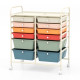 12 Drawers Rolling Storage Cart with 4 Wheels and Brakes