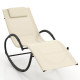 Outdoor Rocking Lounge Chair with Removable Headrest