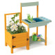 Kids Outdoor Potting Bench with Planter Box Wooden Toy Gardening Center