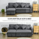 Corner Sofa Bed with Storage, 3 Seater Pull Out Sofa Bed, Convertible L Shape Sofa Couch with Reversible Chaise Lounge for Livin