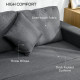 Corner Sofa Bed with Storage, 3 Seater Pull Out Sofa Bed, Convertible L Shape Sofa Couch with Reversible Chaise Lounge for Livin