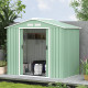 Outsunny 7 x 4ft Metal Garden Shed, Outdoor Storage Tool House with Ventilation Slots, Foundation Kit and Lockable Double Doors,