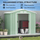 Outsunny 7 x 4ft Metal Garden Shed, Outdoor Storage Tool House with Ventilation Slots, Foundation Kit and Lockable Double Doors,