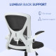 Vinsetto Mesh Back Office Chair, with Flip-Up Arms - Black and White