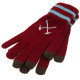 West Ham United FC Touchscreen Knitted Gloves Youths