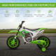 12V Kids Electric Motorcycle Ride-On, with Training Wheels, for Ages 3-6 Years - Green